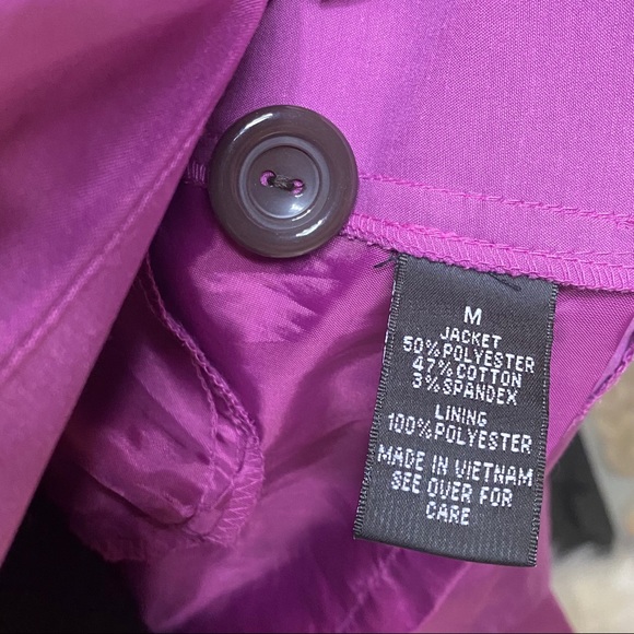 IZ Buyer Trench Coat Purple Size Medium - Picture 8 of 13